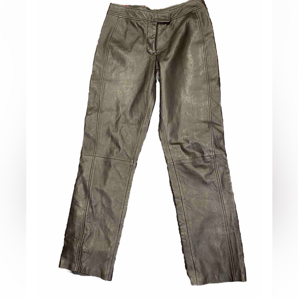 Rampage BLACK LEATHER straight pants 👖 with lining size 7